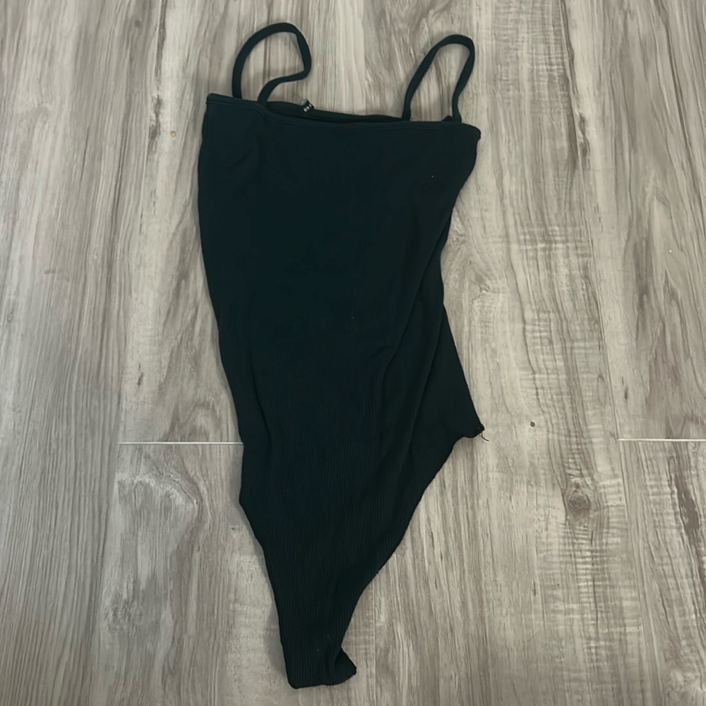 Dark green brandy ribbed bodysuit